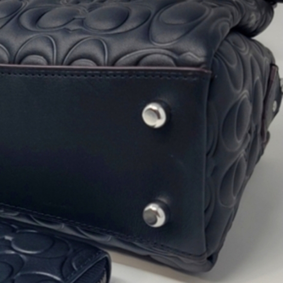 COACH NWT Purse Bag Satchel Crossby RARE Embossed Debossed LEATHER - Picture 11 of 14